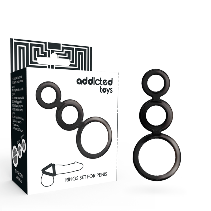 ADDICTED TOYS - CONJUNTO DE ANÉIS - PARA PÊNIS - FUMADO - Toys "n" Us
