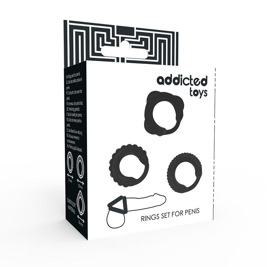 ADDICTED TOYS - CONJUNTO DE ANEL C - PRETO - Toys "n" Us