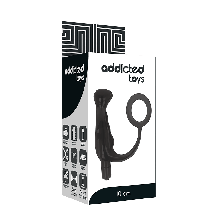 ADDICTED TOYS - VIBRADOR - PROST TICO PRETO 10 CM - Toys "n" Us