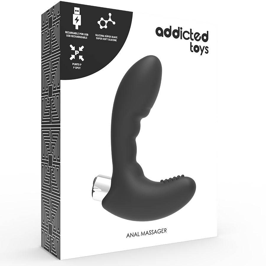 ADDICTED TOYS - VIBRADOR PROSTTICO VIBRADOR RECARREGVEL - MODELO 4 - PRETO - Toys "n" Us