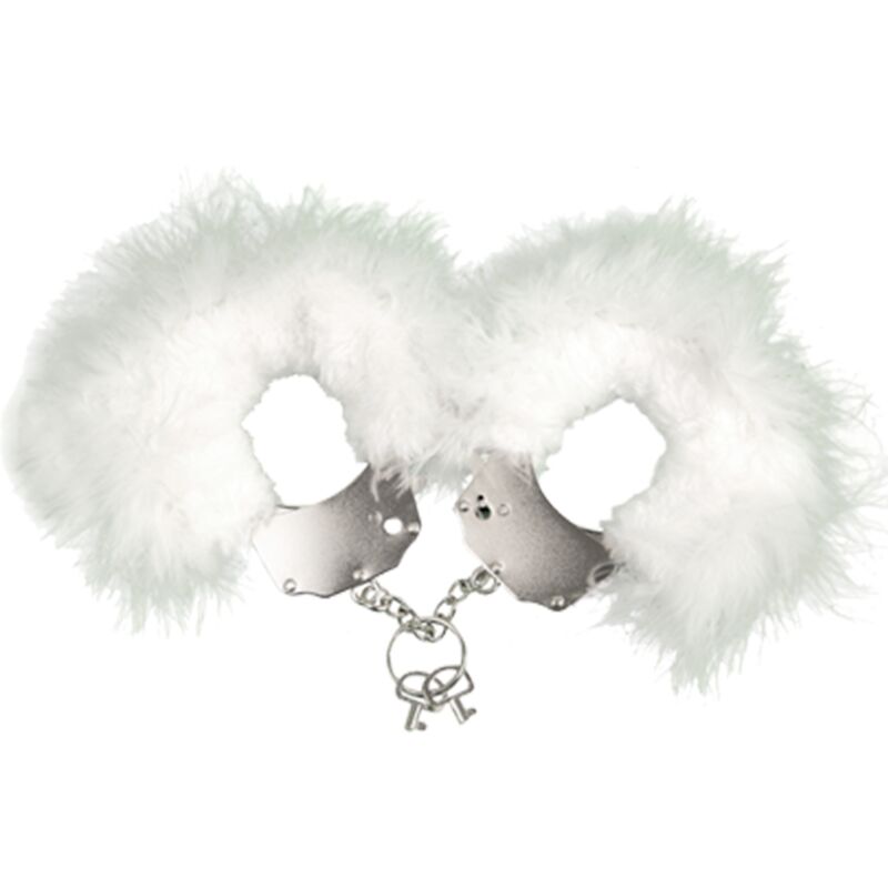 ADRIEN LASTIC - METAL HANDCUFFS WITH WHITE FEATHERS - Toys "n" Us