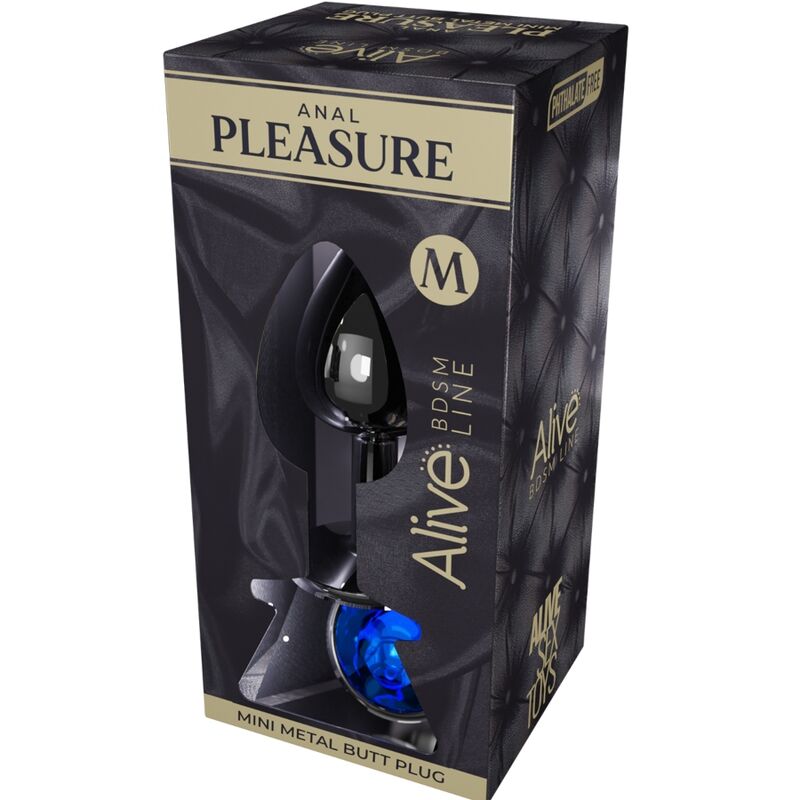 ALIVE - MINI PLUG PRAZER ANAL METAL AZUL TAMANHO M - Toys "n" Us
