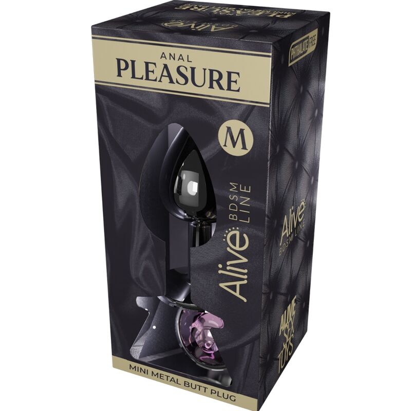 ALIVE - MINI PLUG PRAZER ANAL METAL ROSA TAMANHO M - Toys "n" Us