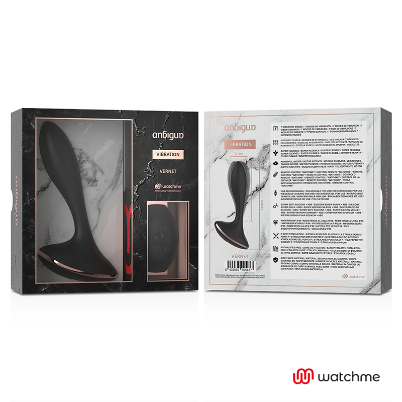 ANBIGUO - WATCHME CONTROLE REMOTO VIBRADOR ANAL PLUG VERNET - Toys "n" Us