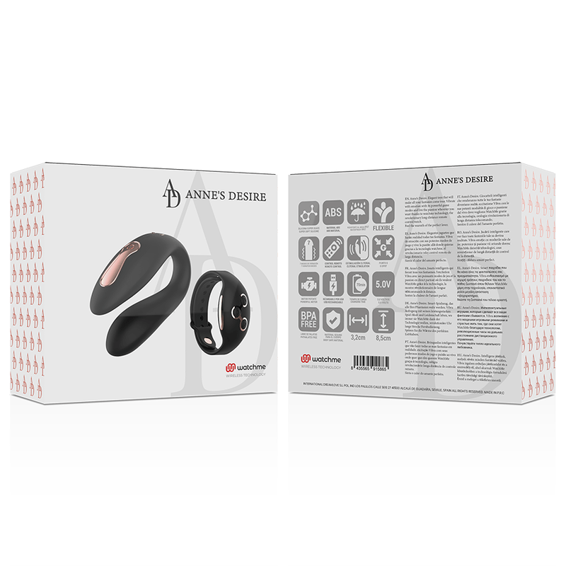 ANNE'S DESIRE - DUAL PLEASURE TECNOLOG A WATCHME PRETO/OURO - Toys "n" Us