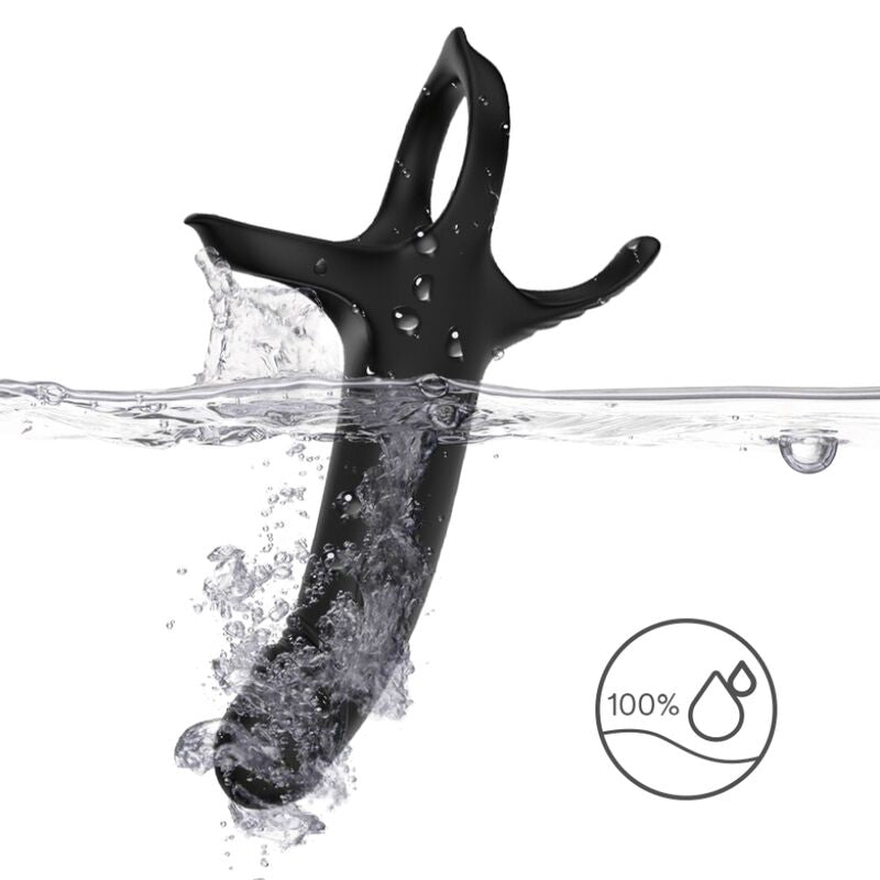 ARMONY - DILDO COM ANEL E VIBRADOR PRETO - Toys "n" Us