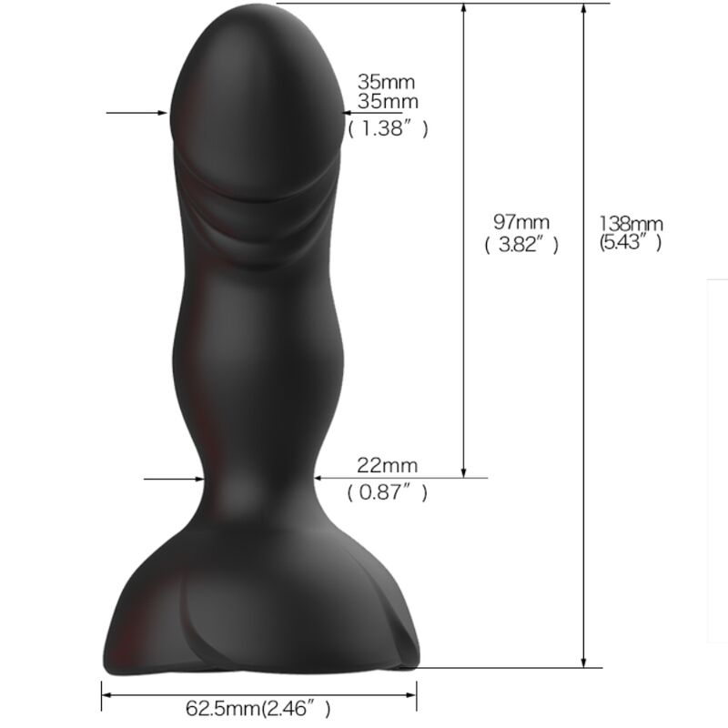 ARMONY - EXTREME A BLOOM ROSE VIBRATOR & ANAL PLUG REMOTE CONTROL BLACK - Toys "n" Us