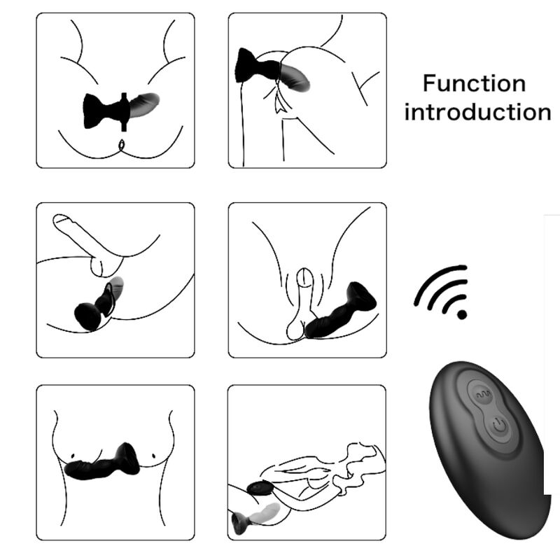 ARMONY - EXTREME A BLOOM ROSE VIBRATOR & ANAL PLUG REMOTE CONTROL BLACK - Toys "n" Us