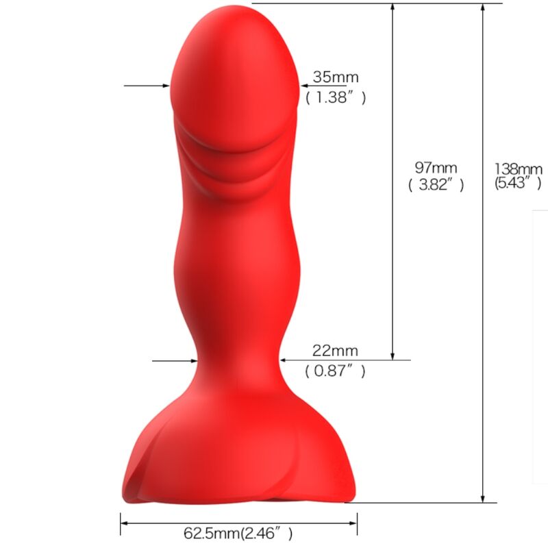 ARMONY - EXTREME A BLOOM ROSE VIBRATOR & ANAL PLUG REMOTE CONTROL RED - Toys "n" Us