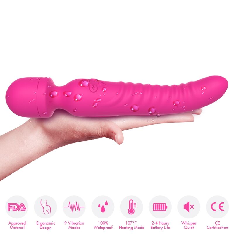 ARMONY - MASSAGER MISSÃO E VIBRADOR EFEITO DE CALOR FÚCSIA - Toys "n" Us