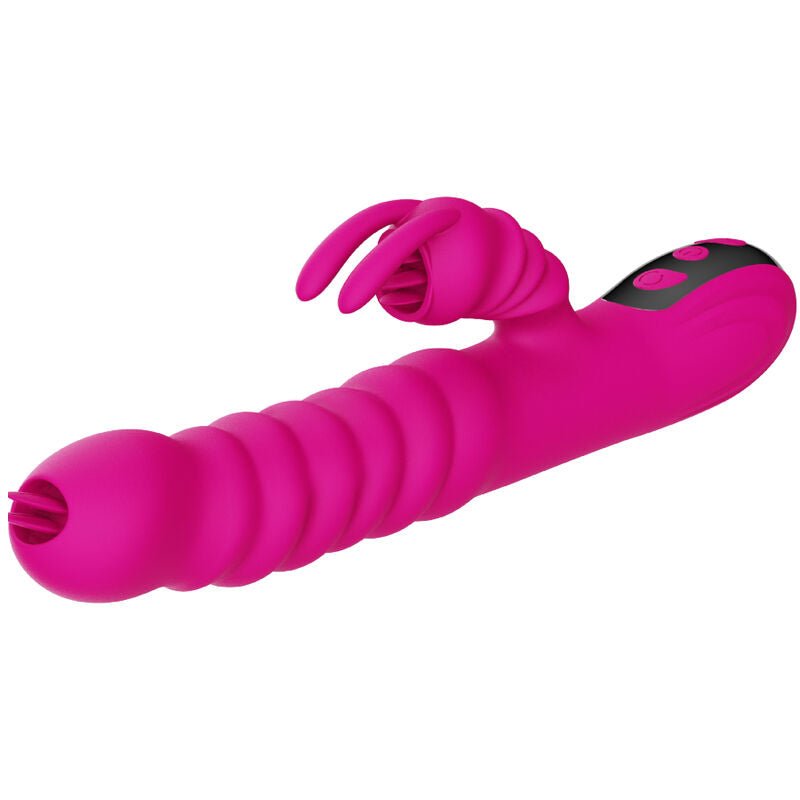 ARMONY - RABBIT DOUBLE TONGUE MULTIFUNCTION VIBRATOR FUCHSIA HEAT EFFECT - Toys "n" Us