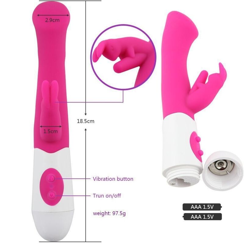ARMONY - RABBIT VIBRATOR & STIMULATOR G SPOT 10 SPEEDS PINK - Toys "n" Us