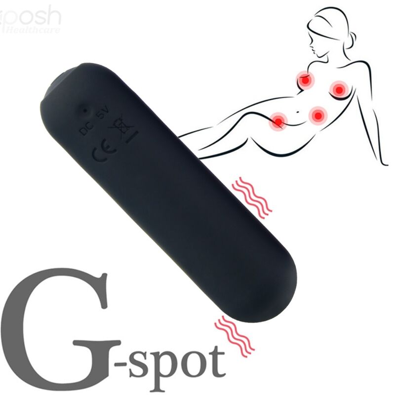 ARMONY - SPLASH HAHA VIBRATOR BULLET SILICONE 10 VIBRATIONS 75 X 19 CM BLACK - Toys "n" Us