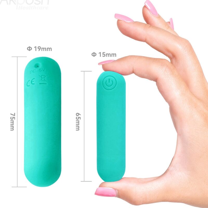 ARMONY - SPLASH HAHA VIBRATOR BULLET SILICONE 10 VIBRATIONS 75 X 19 CM GREEN - Toys "n" Us
