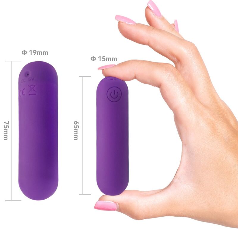 ARMONY - SPLASH HAHA VIBRATOR BULLET SILICONE 10 VIBRATIONS 75 X 19 CM PURPLE - Toys "n" Us