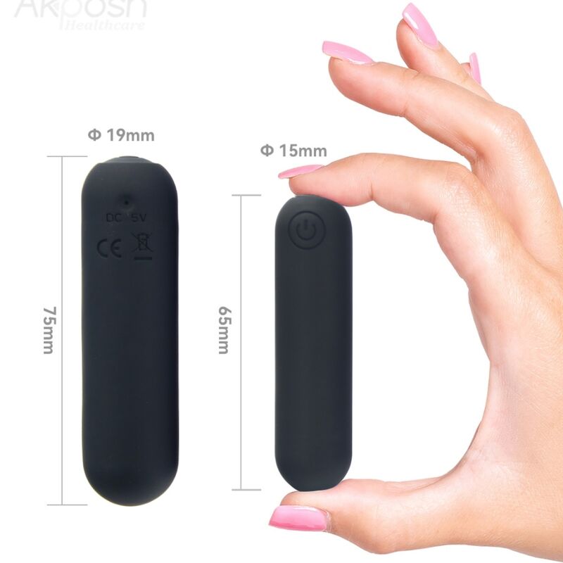 ARMONY - SPLASH HEHE VIBRATOR BULLET SILICONE 10 VIBRATIONS 65 X 15 CM BLACK - Toys "n" Us