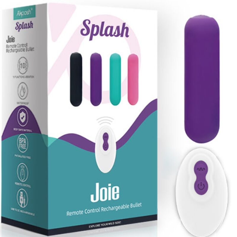 ARMONY - SPLASH JOIE VIBRATOR BULLET SILICONE REMOTE CONTROL 10 VIBRATIONS 75 X 19 CM PURPLE - Toys "n" Us