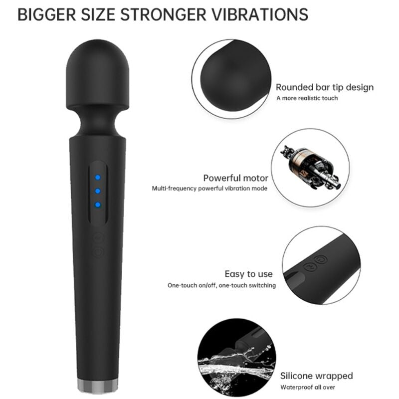 ARMONY - X POWER LARGE MASSAGER & VIBRATOR 7 VIBRATIONS BLACK - Toys "n" Us