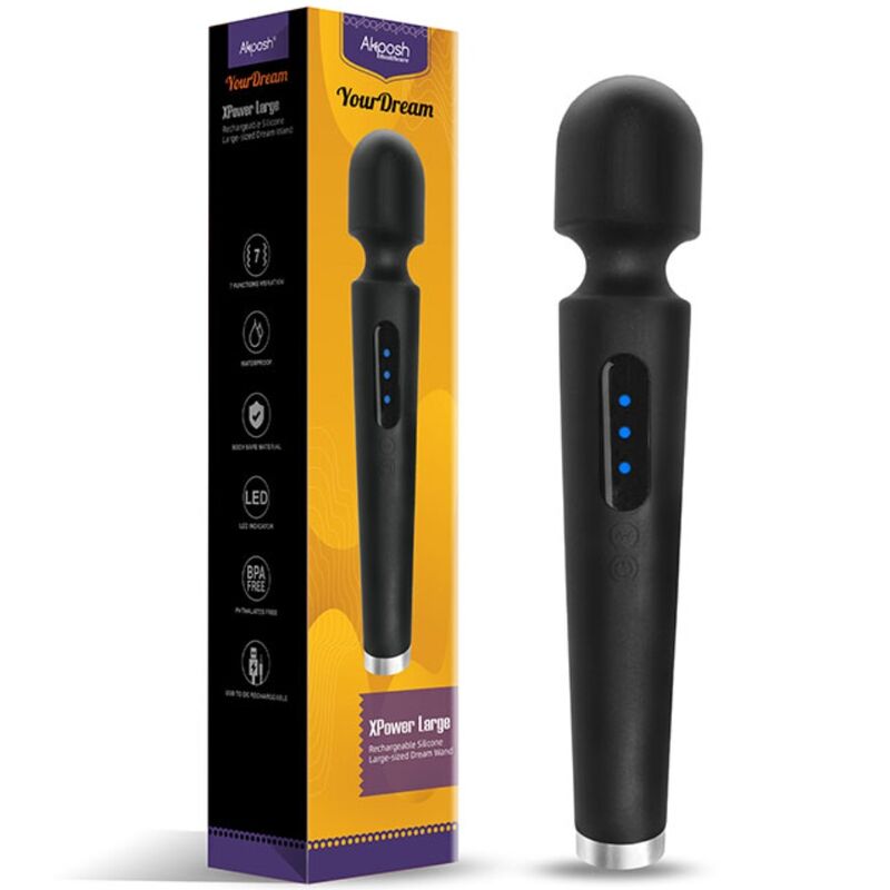 ARMONY - X POWER LARGE MASSAGER & VIBRATOR 7 VIBRATIONS BLACK - Toys "n" Us