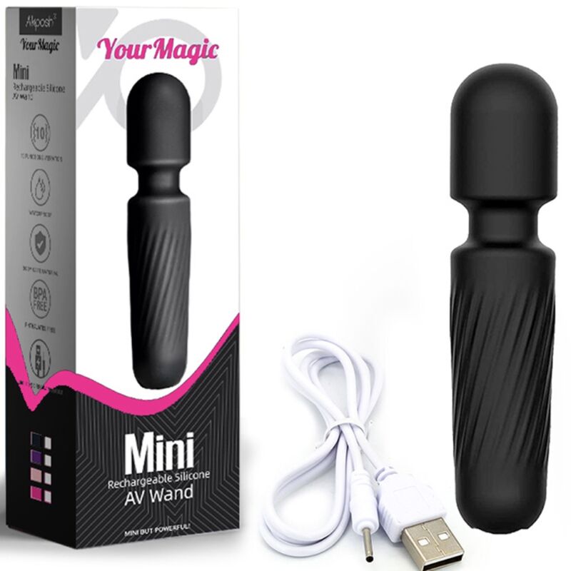 ARMONY - YOUR MAGIC MASSAGER & VIBRATOR RECHARGEABLE 10 VIBRATIONS BLACK - Toys "n" Us
