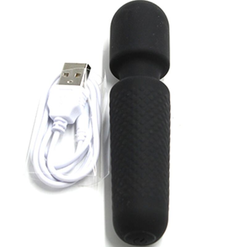 ARMONY - YOUR MAGIC MASSAGER & VIBRATOR RECHARGEABLE 10 VIBRATIONS WAND DOTS BLACK - Toys "n" Us