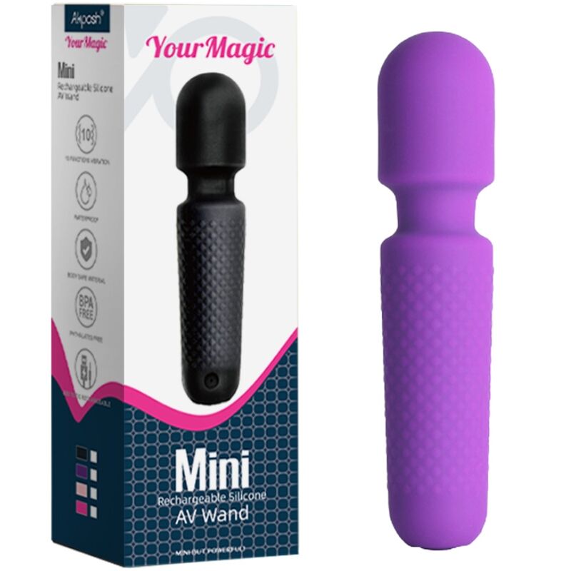 ARMONY - YOUR MAGIC MASSAGER & VIBRATOR RECHARGEABLE 10 VIBRATIONS WAND DOTS PURPLE - Toys "n" Us