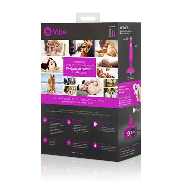 B - VIBE - NOVICE CONTROLE REMOTO PLUG ANAL FÚCSIA - Toys "n" Us