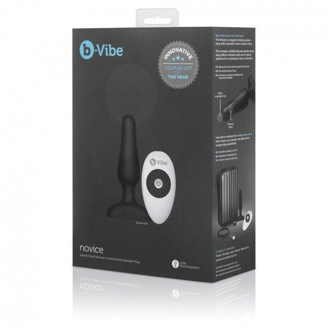B - VIBE - PLUG ANAL DE CONTROLE REMOTO NOVICE PRETO - Toys "n" Us