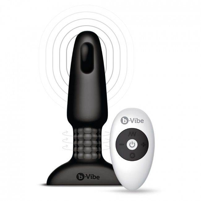 B - VIBE - PLUG ANAL DE CONTROLE REMOTO RIMMING 2 PRETO - Toys "n" Us