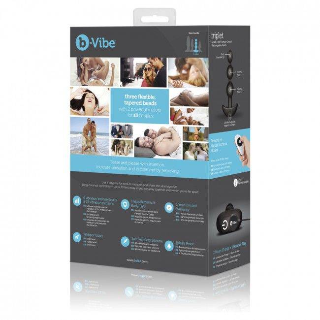 B - VIBE - TRIPLET ANAL CONTAS DE CONTROLE REMOTO PRETAS - Toys "n" Us