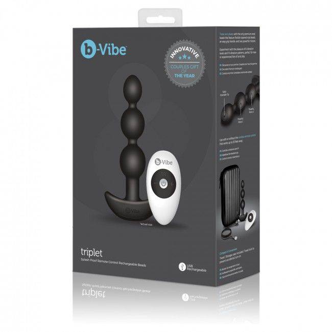 B - VIBE - TRIPLET ANAL CONTAS DE CONTROLE REMOTO PRETAS - Toys "n" Us