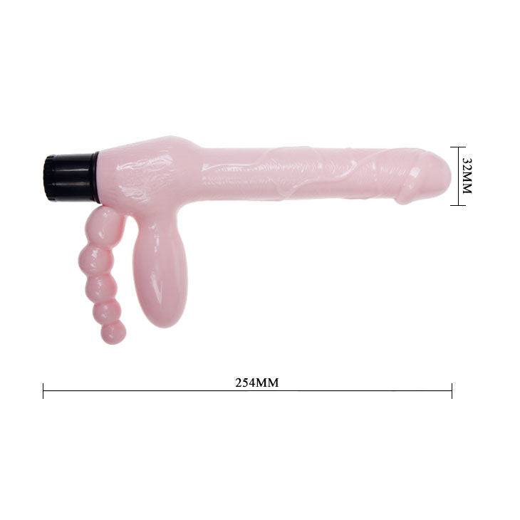 BAILE - ARNÊS SEM CORDA TPR COM VIBRAO E ESTIMULAO ANAL 25.4 CM - Toys "n" Us