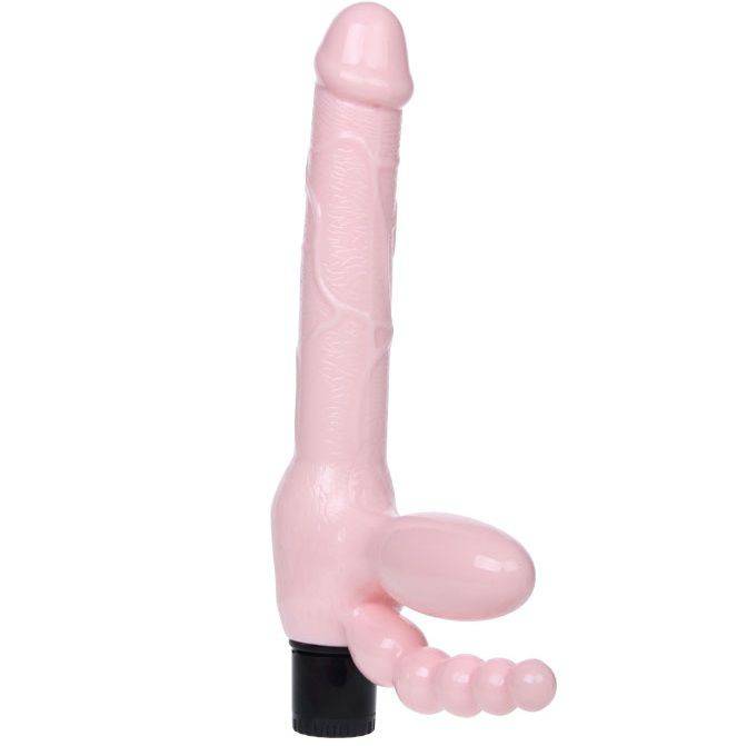 BAILE - ARNÊS SEM CORDA TPR COM VIBRAO E ESTIMULAO ANAL 25.4 CM - Toys "n" Us