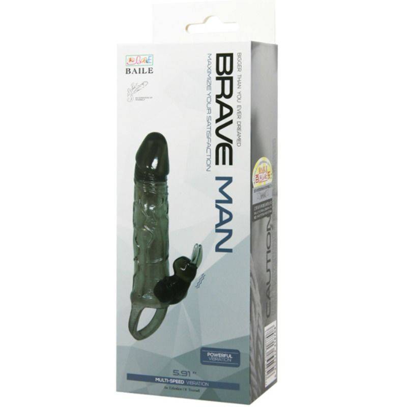 BAILE - CAPA PARA PÉNIS BRAVE MAN COM COELHO PRETO 16.5 CM - Toys "n" Us