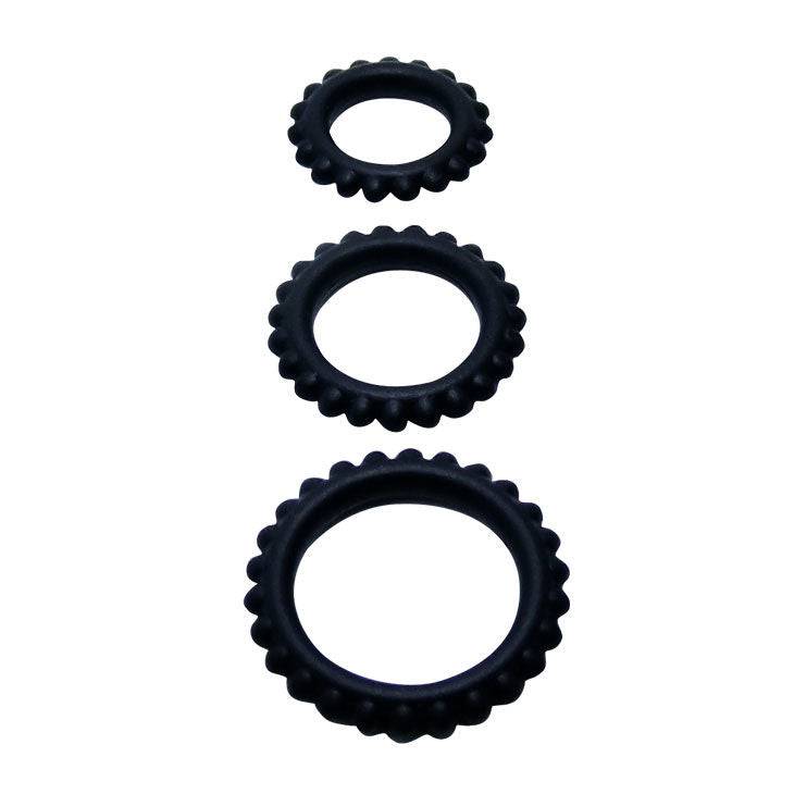 BAILE - CONJUNTO TITAN 3PCS ANEL PARA GALO PRETO 2.8 + 2.4 + 1.9 CM - Toys "n" Us