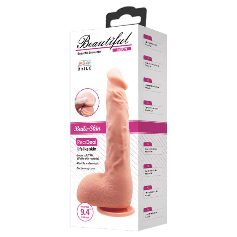 BAILE - DILDO REALISTA JASON NATURAL 24 CM - Toys "n" Us