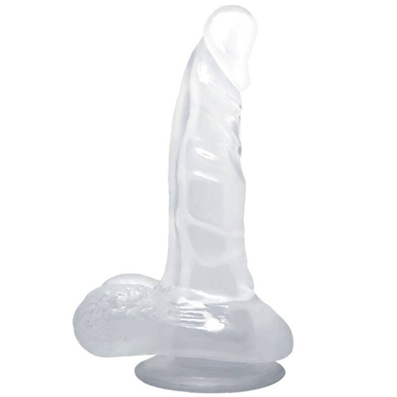 BAILE - DILDO REALÍSTICO COM VENTOSA E TESTÍCULOS 16.7 CM TRANSPARENTE - Toys "n" Us