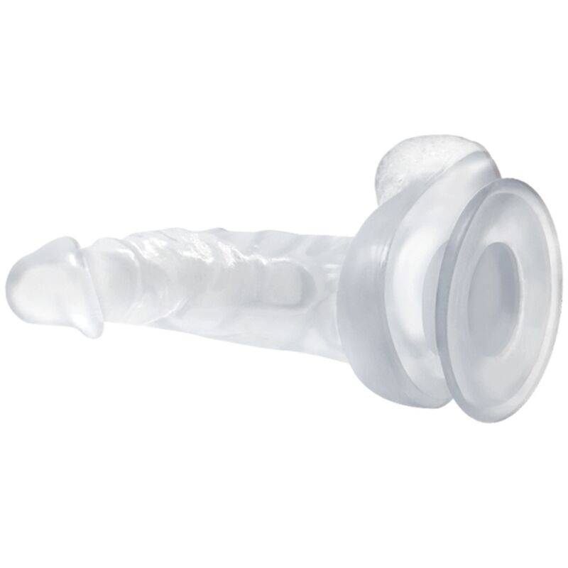 BAILE - DILDO REALÍSTICO COM VENTOSA E TESTÍCULOS 16.7 CM TRANSPARENTE - Toys "n" Us