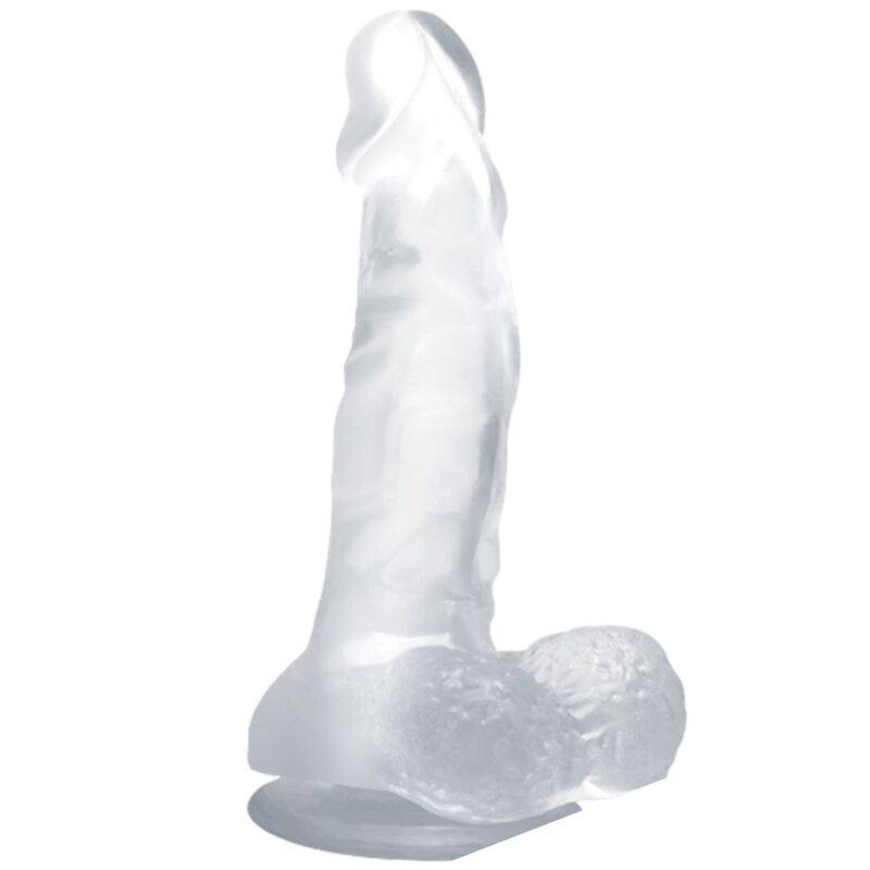 BAILE - DILDO REALÍSTICO COM VENTOSA E TESTÍCULOS 16.7 CM TRANSPARENTE - Toys "n" Us
