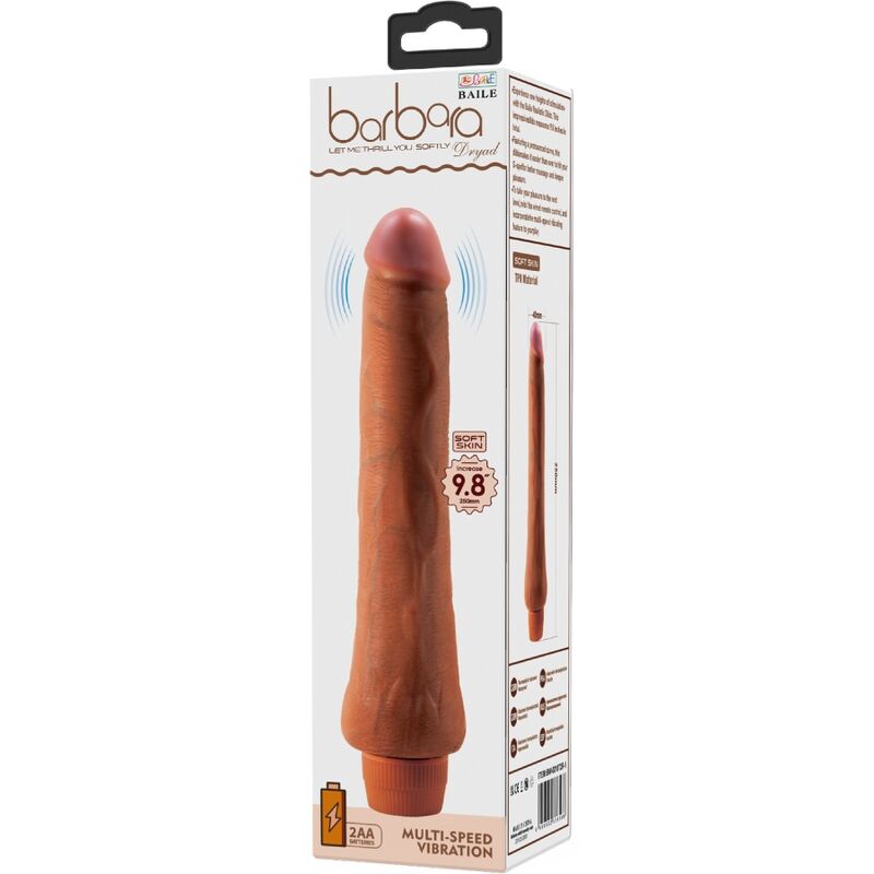BAILE - DRYAD REALISTIC VIBRATOR 25 CM MULATTO - Toys "n" Us