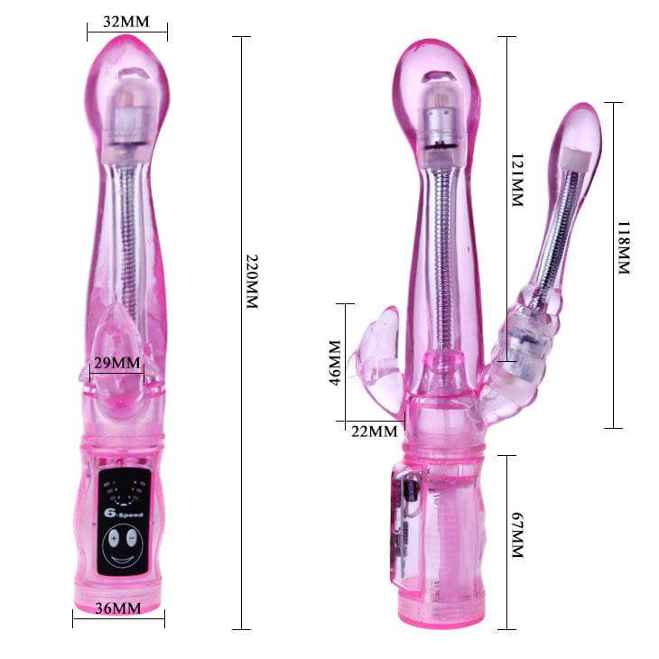 BAILE - VIBRADOR FLEXÍVEL COM ESTIMULADOR ANAL - Toys "n" Us