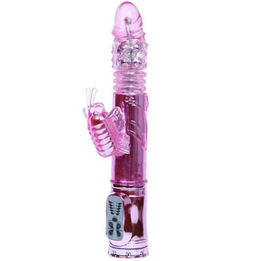 BAILE - VIBRADOR RECARREGVEL COM ROTAO E ESTIMULADOR DE BORBOLETA PULSANTE - Toys "n" Us