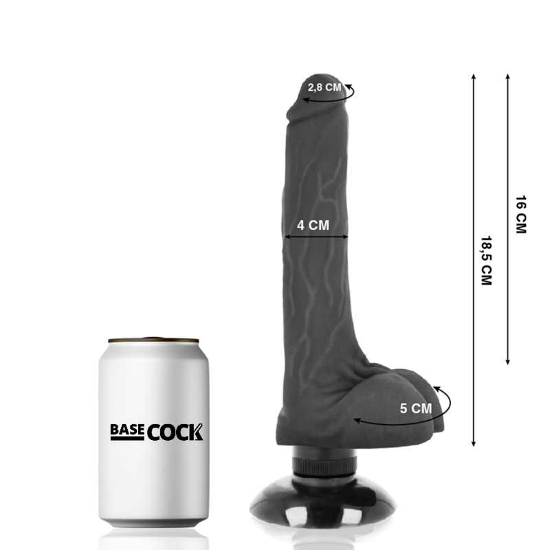 BASECOCK - VIBRADOR REALÍSTICO 2 - 1 NATURAL 18.5 CM - O - 4 CM - Toys "n" Us