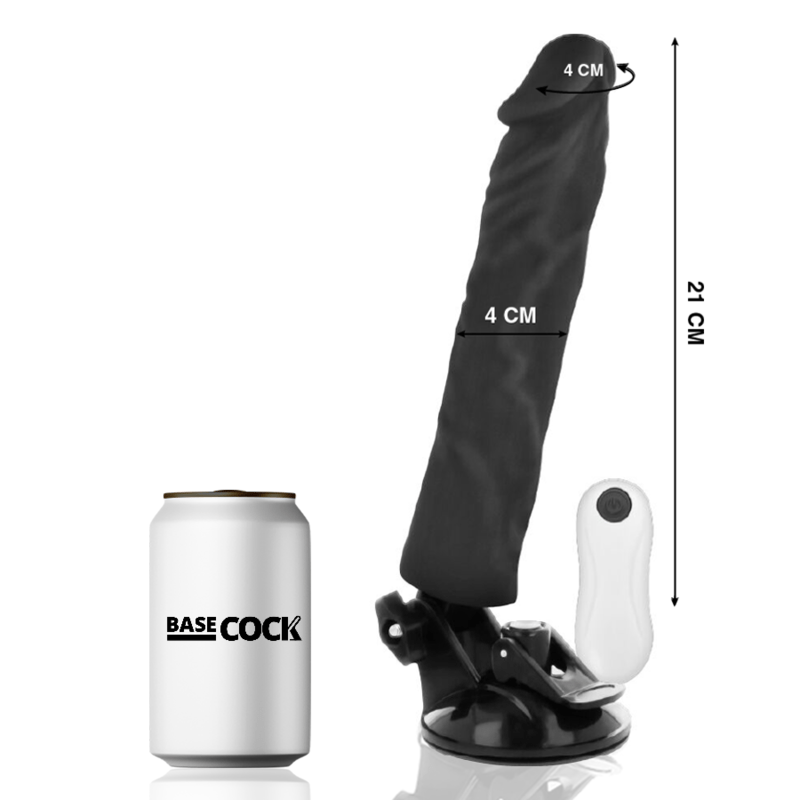 BASECOCK - VIBRADOR REALÍSTICO CONTROLE REMOTO NATURAL 21 CM - O - 4 CM - Toys "n" Us