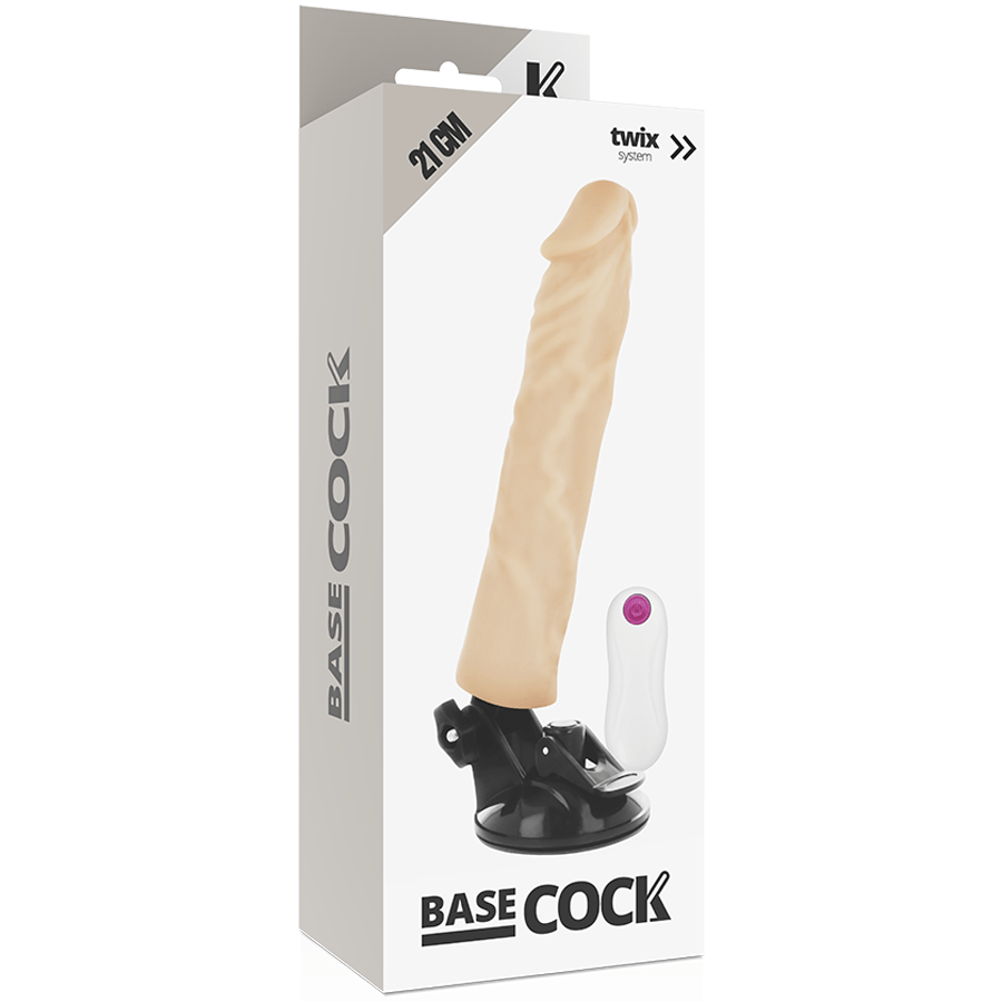 BASECOCK - VIBRADOR REALÍSTICO CONTROLE REMOTO NATURAL 21 CM - O - 4 CM - Toys "n" Us