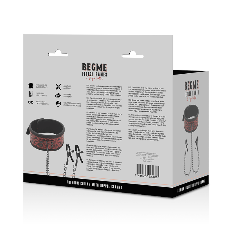 BEGME - COLAR EDIO VERMELHA COM BRAADEIRAS COM FORRO DE NEOPRENE - Toys "n" Us