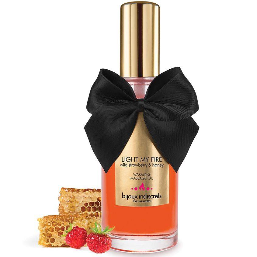 BIJOUX - ÓLEO DE MASSAGEM EFEITO CALOR AROMA DE MORANGO - Toys "n" Us