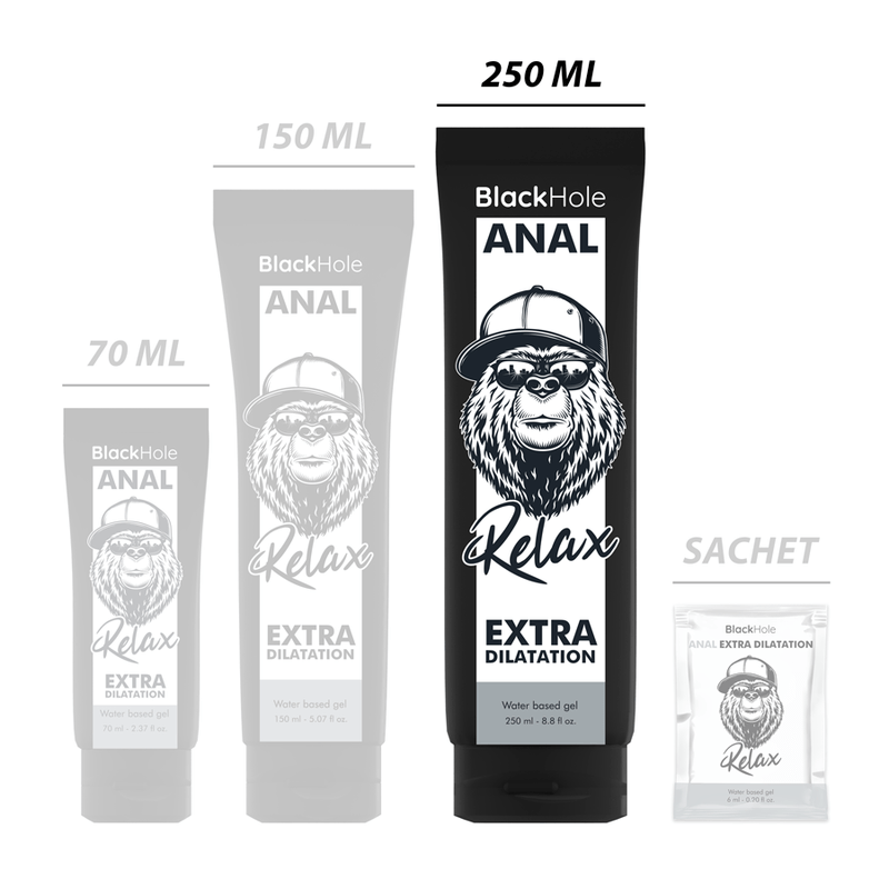 BLACK HOLE - GEL BASE DE ÁGUA DILATAÇÃO ANAL 250 ML - Toys "n" Us