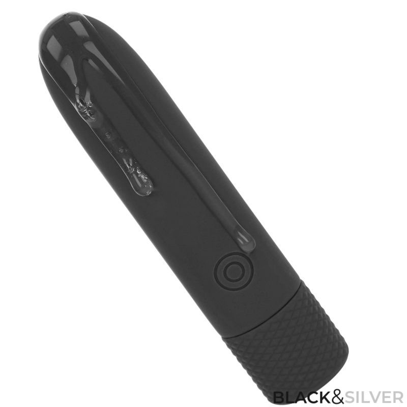BLACK & SILVER - GERI USB RECHARGEABLE VIBRATING BULLET 8 VIBRATIONS BLACK 10 X 2.2 CM - Toys "n" Us