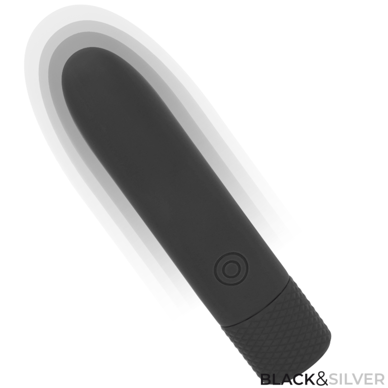 BLACK & SILVER - GERI USB RECHARGEABLE VIBRATING BULLET 8 VIBRATIONS BLACK 10 X 2.2 CM - Toys "n" Us